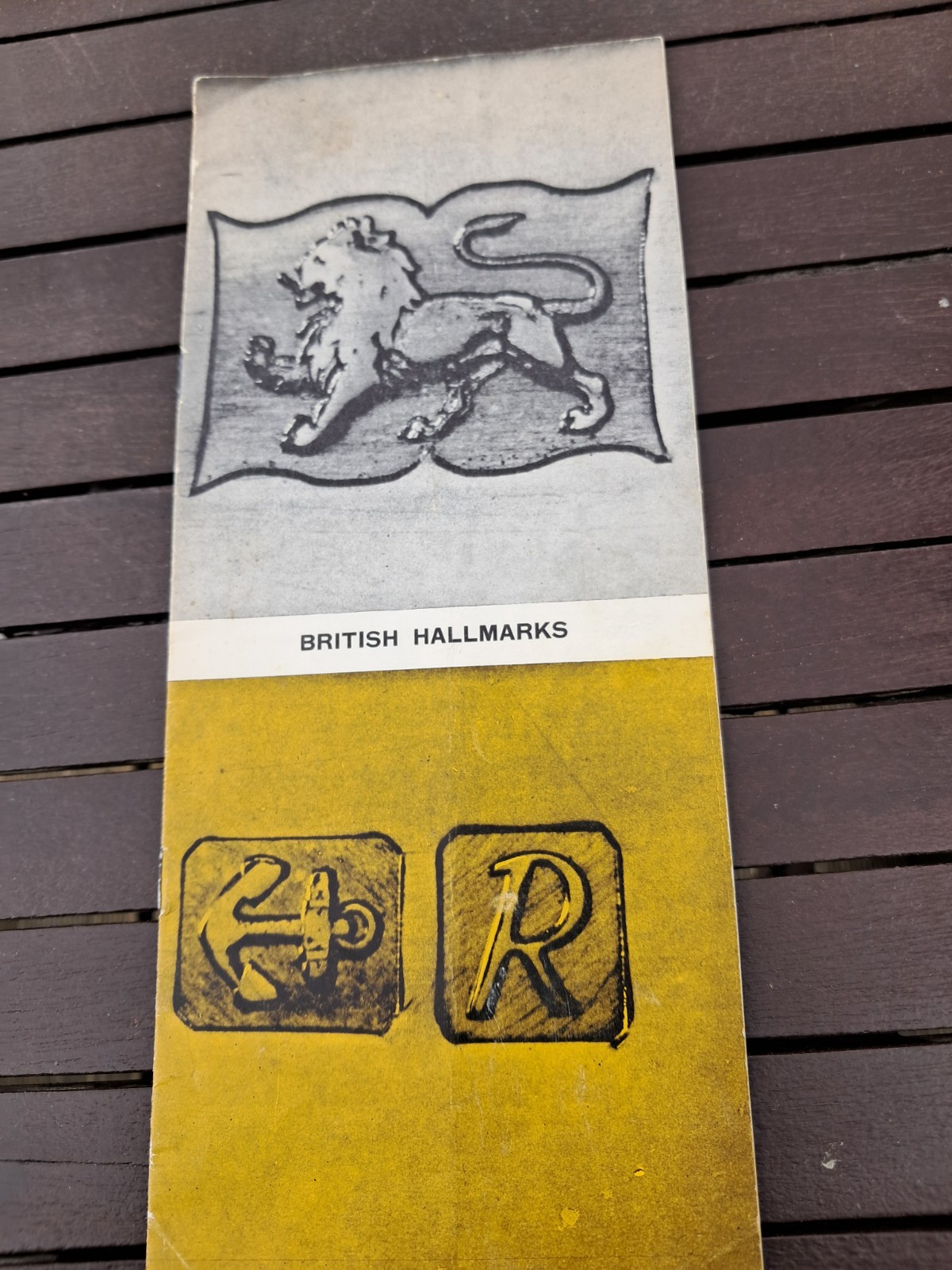 Vintage British Hallmarks Folding Guide Booklet - Gold & Silver Identification Vintage British Hallmarks Folding Guide Booklet - Gold & Silver Identification