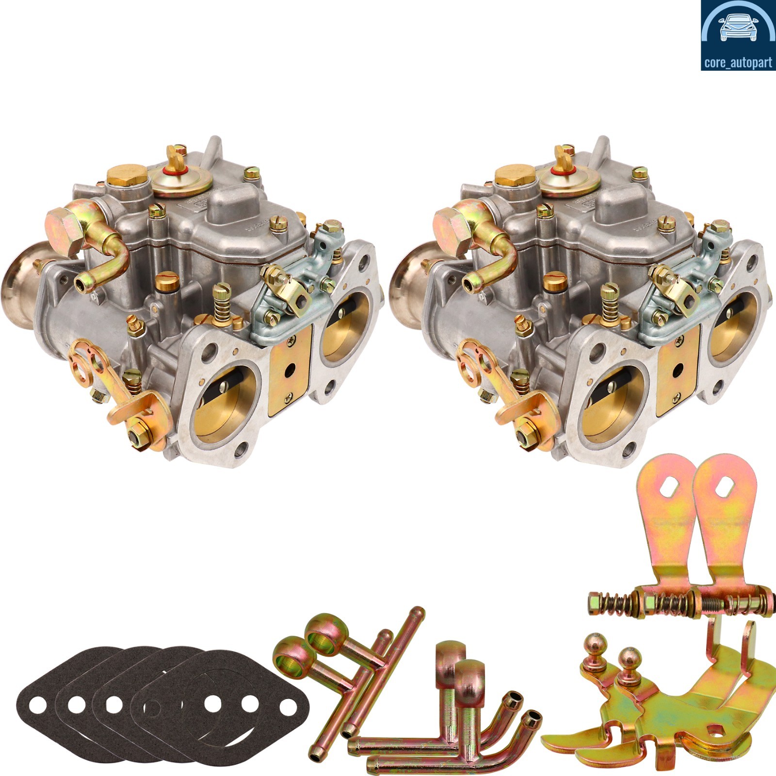 2X Carburetor For 40 DCOE Weber 40mm Twin Choke 19550174 4Cyl 6Cyl VW V8 Engines