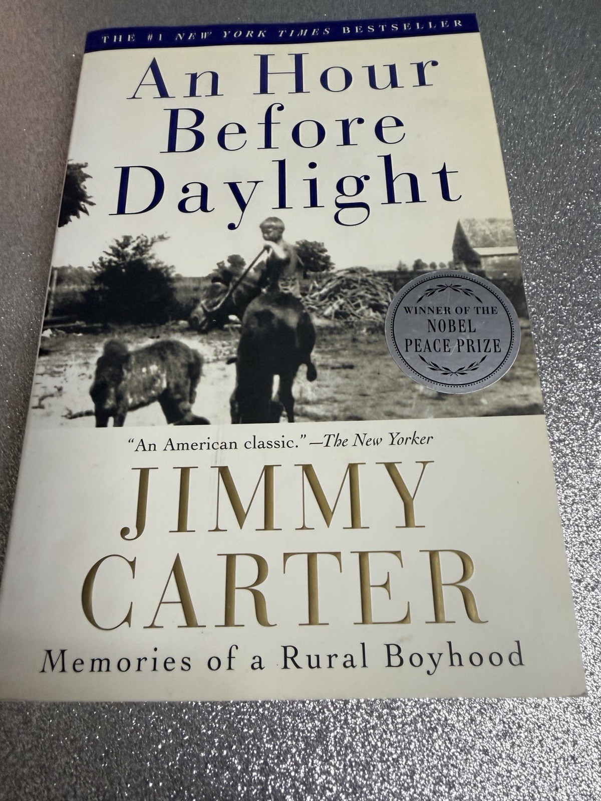 An Hour Before Daylight Signed First Edition-jimmy Carter-president-Nobel Prize