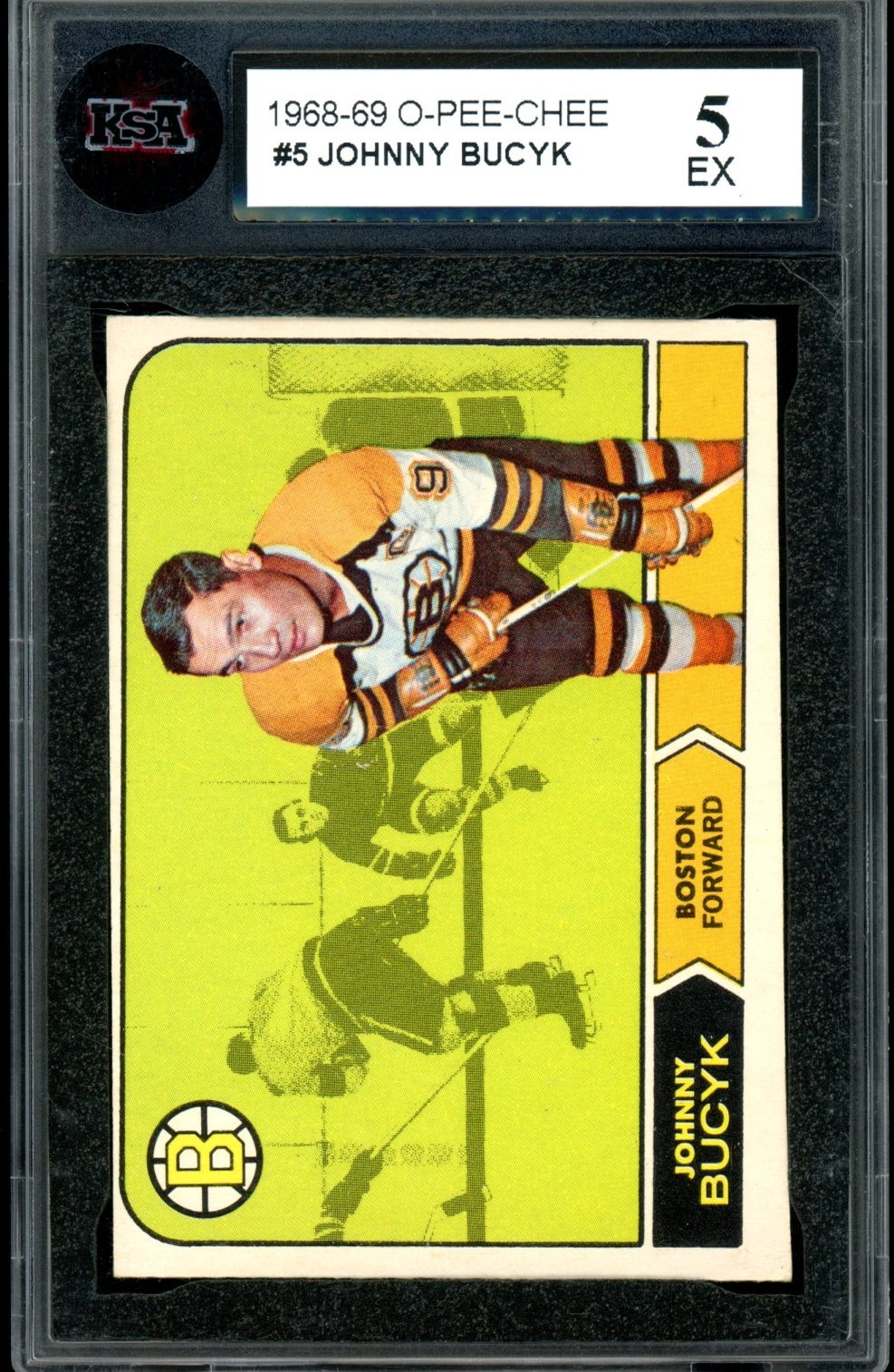 1968-69 OPC O PEE CHEE HOCKEY #5 Johnny Bucyk HOF KSA 5 EX BOSTON BRUINS Nice
