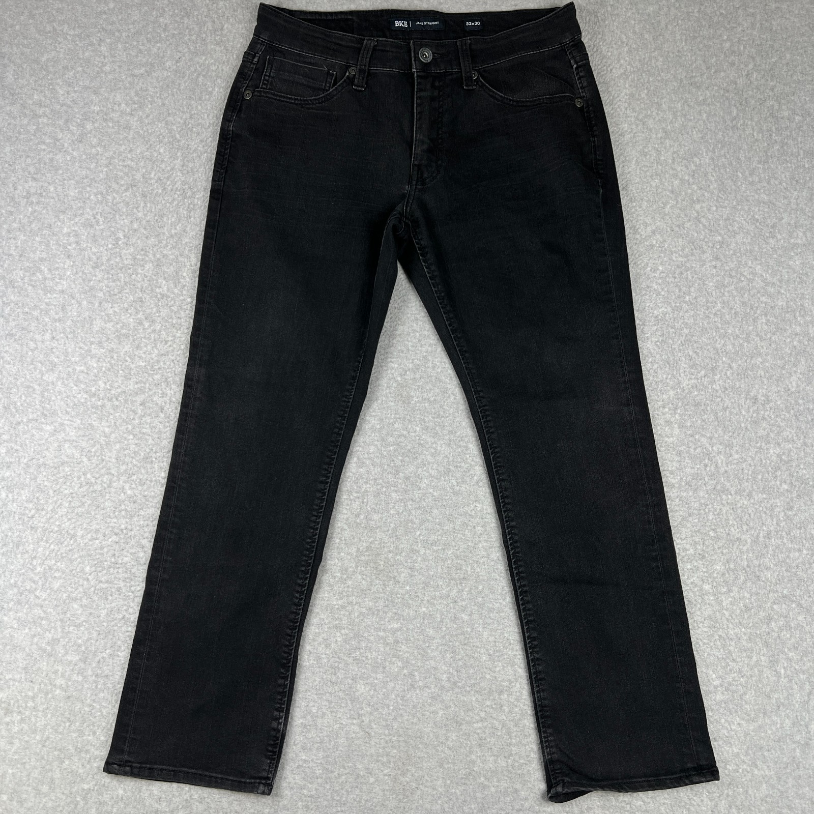 Buckle BKE Jake Straight Fit Jeans Stretch Denim 32x30 Mens Black Thick Stitch Buckle BKE Jake Straight Fit Jeans Stretch Denim 32x30 Mens Black Thick Stitch