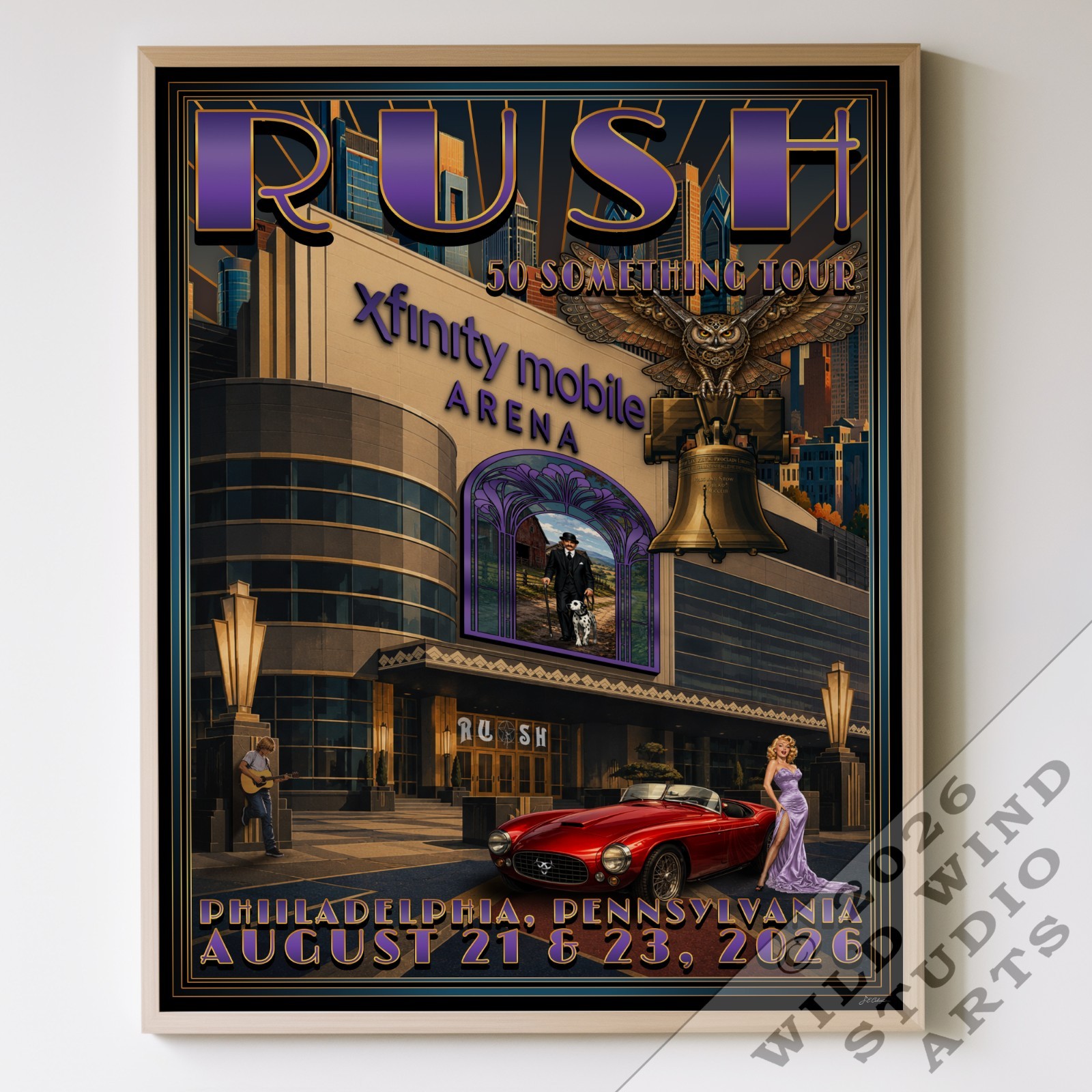 Rush Philadelphia Concert Poster – 50th Anniversary Tour 18x24 Matte Print