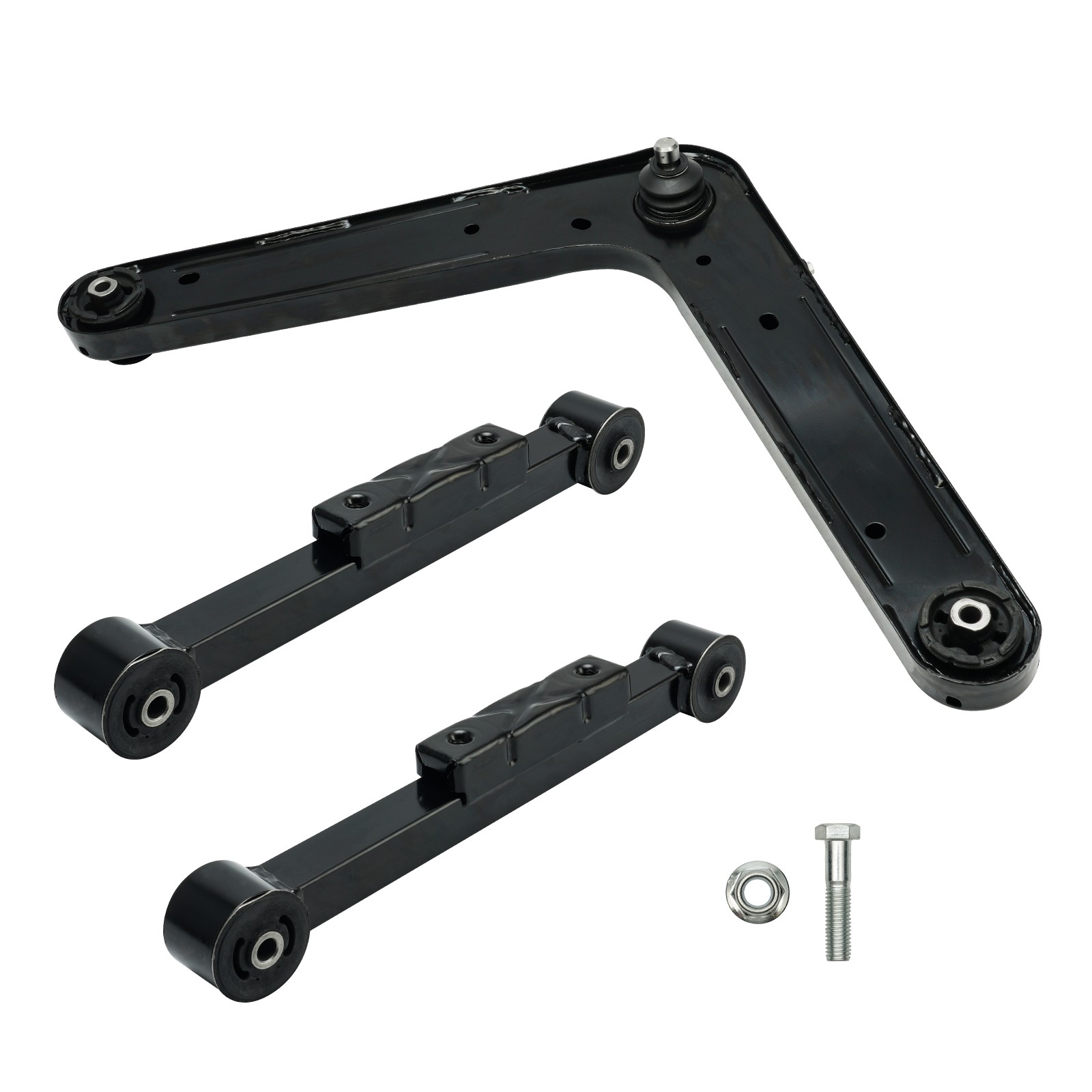 3PC Fits 2002 03 04 05 06 2007 Jeep Liberty Rear Upper and Lower Control Arms