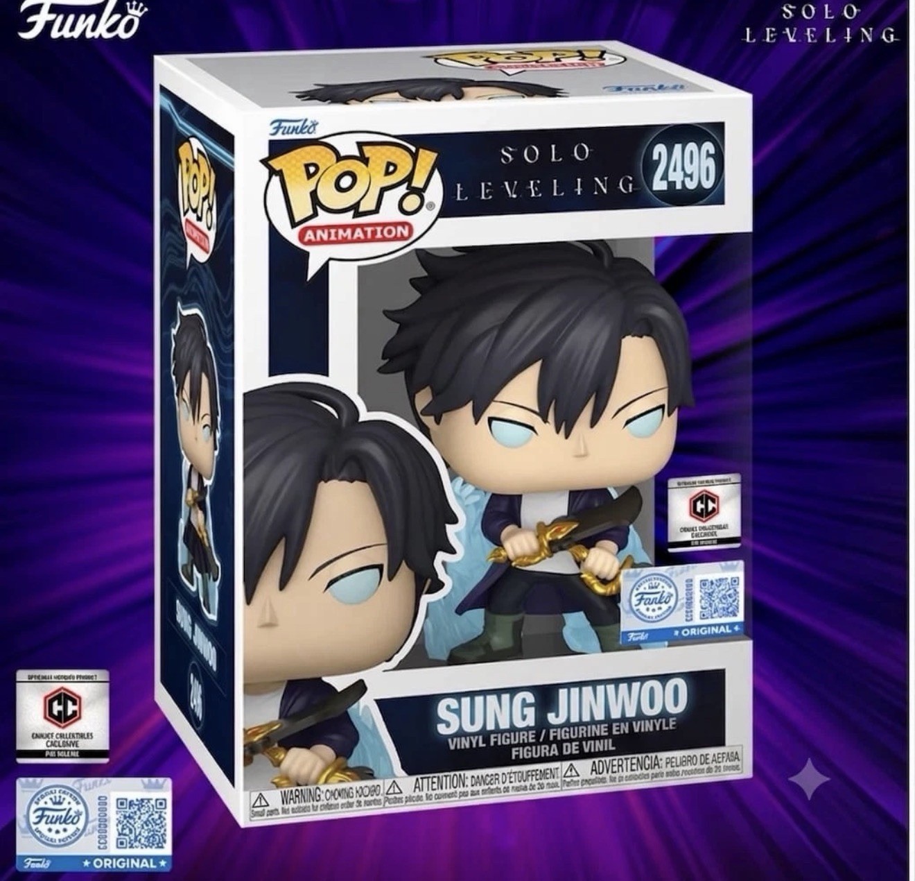 CHANCE OF CHASE Pre-Order: Funko Pop Solo Leveling S2: Jinwoo (Aura) #2496