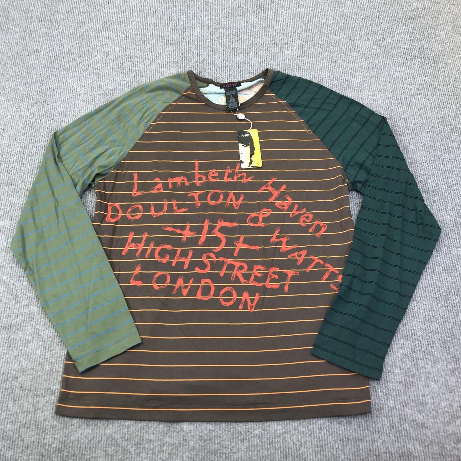 Custo Barcelona Shirt Mens Large Multicolor Long Sleeve London Graphic Tee