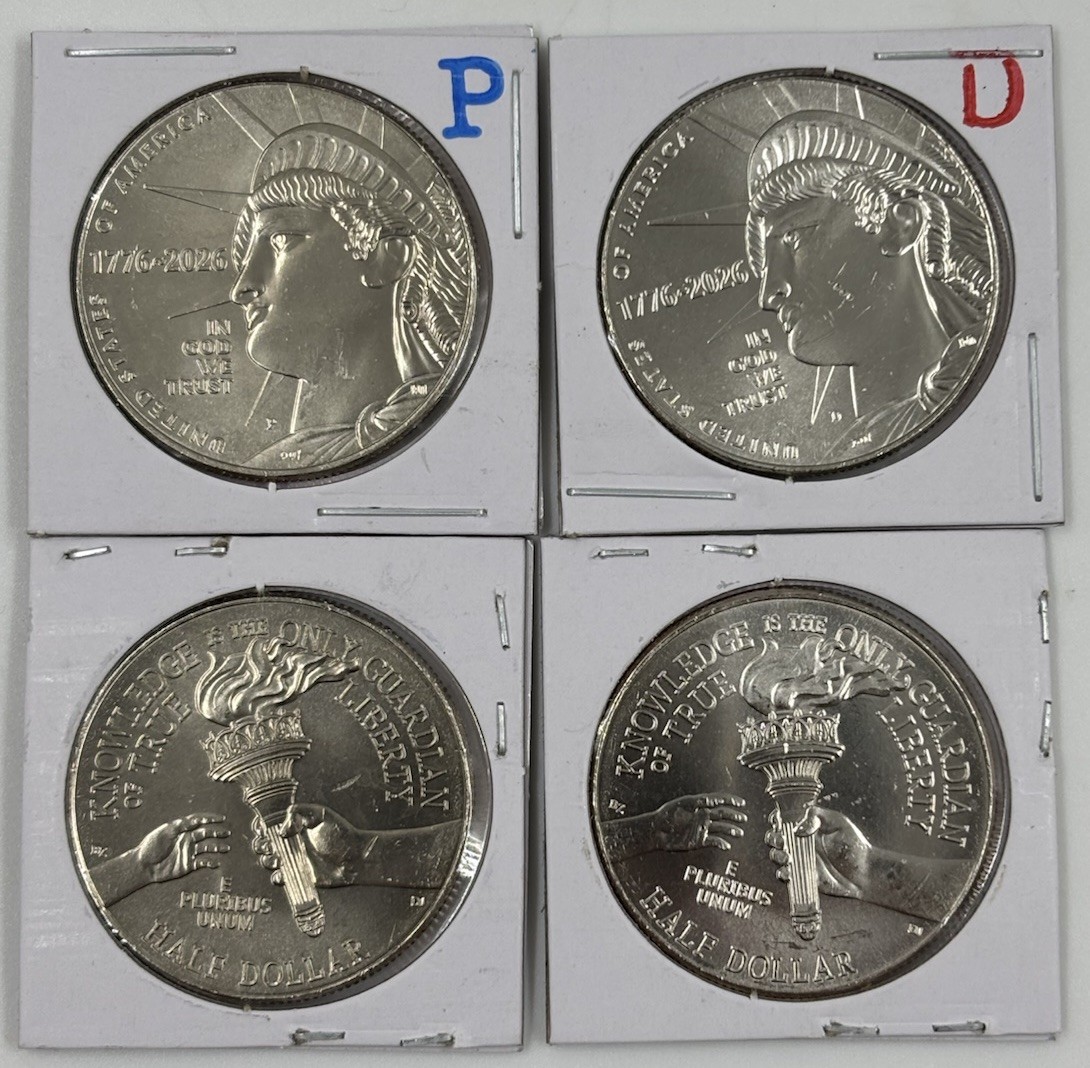 1776 2026 P D LIBERTY HALF DOLLAR Semi-quincentennial (2 COINS) ⭐SHIPS NOW⭐ 1776 2026 P D LIBERTY HALF DOLLAR Semi-quincentennial (2 COINS) ⭐SHIPS NOW⭐