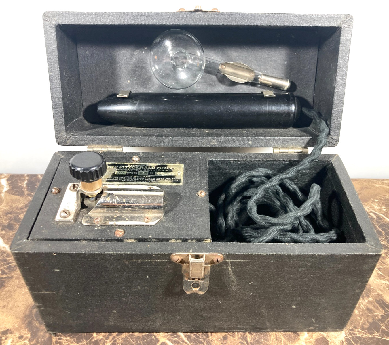 1920s Fitzgerald Star Violet Ray Generator Medical Tesla Coil FOR PARTS REPAIR