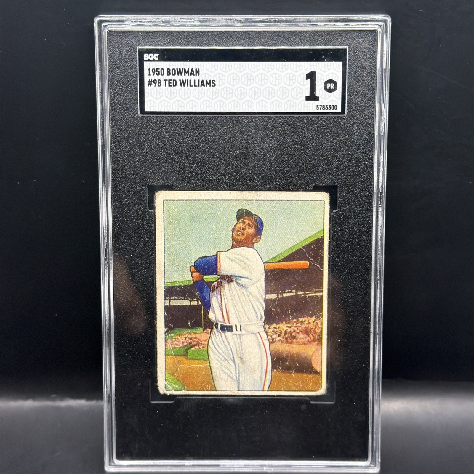 1950 Bowman Ted WilliamsBoston Red Sox HOF #98 SGC 1