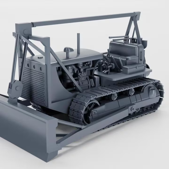 28mm World War 2-Resin Printed Caterpillar D8 (US, WW2)