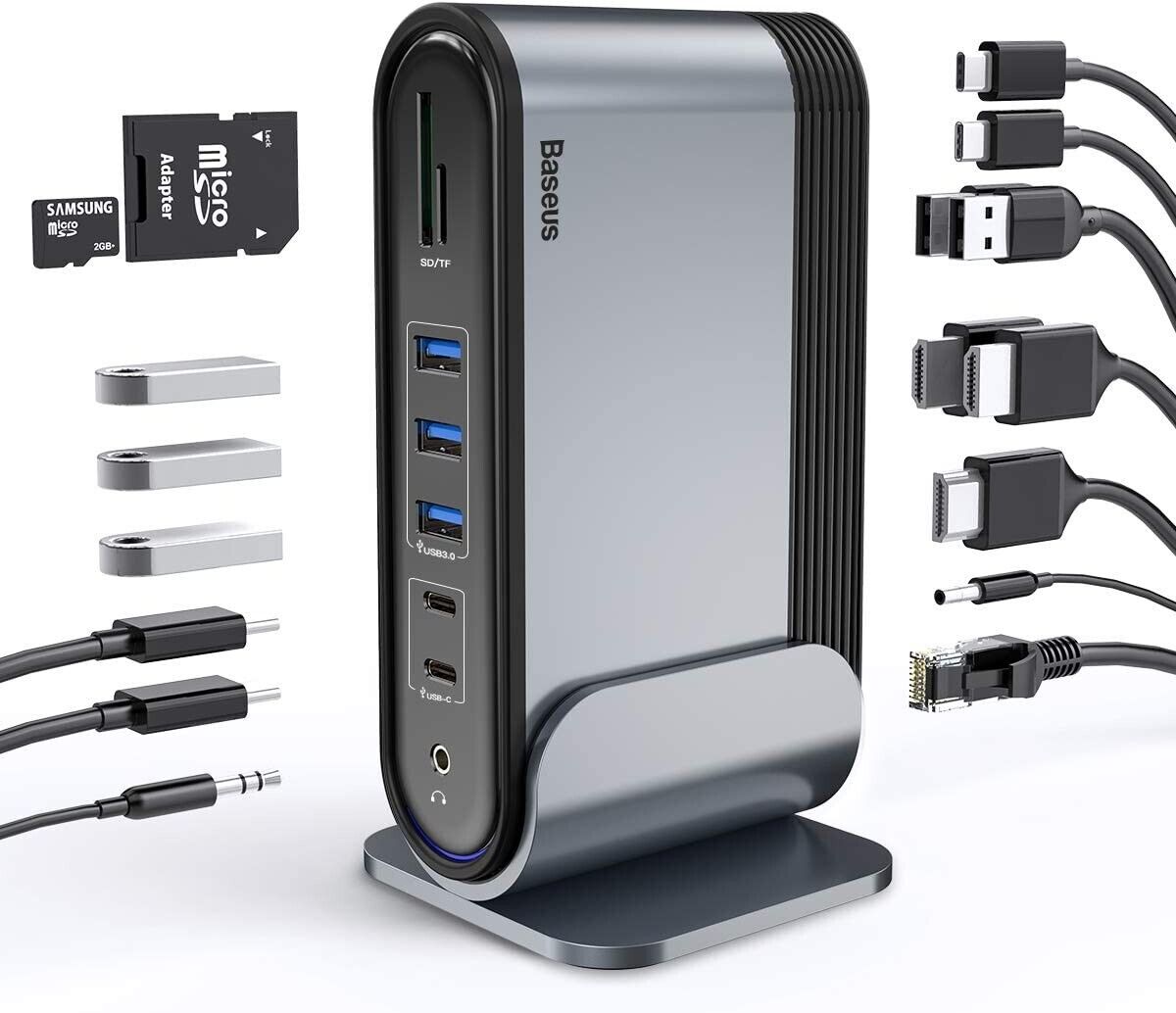 🔥🔥Baseus UnionJoy 17-in-1 USB C Docking Station to Cast on Three Monitors🔥🔥