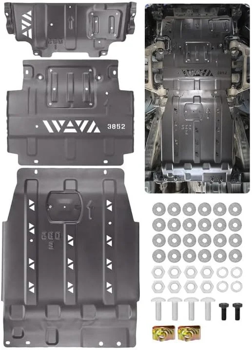 Full Skid Plate Kit with Engine & Transmission Protection Plate Compatible with