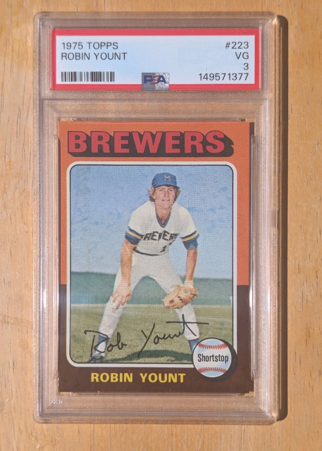 1975 Topps Robin Yount Rookie PSA 3 #223 Brewers RC Hall of Fame HOF 1975 Topps Robin Yount Rookie PSA 3 #223 Brewers RC Hall of Fame HOF
