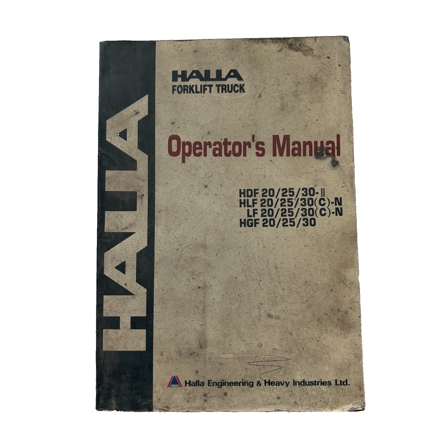 Halla Forklift HDF HLF LF HGF 20 25 30 Operator's Manual F12750020 1998