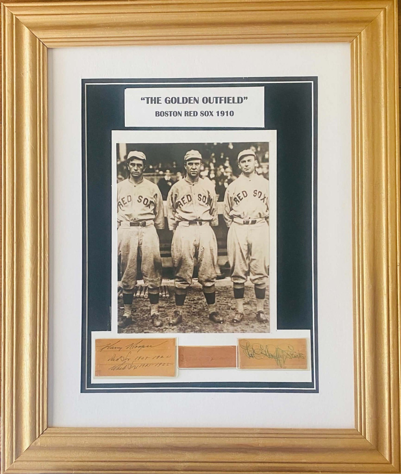 Rare “1910-15 “ Golden Outfield “ Signed Display Rare “1910-15 “ Golden Outfield “ Signed Display