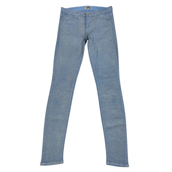 Mother The Looker Pop Skinny Jeans Powder Blue Glimmer Women 27 Mother The Looker Pop Skinny Jeans Powder Blue Glimmer Women 27