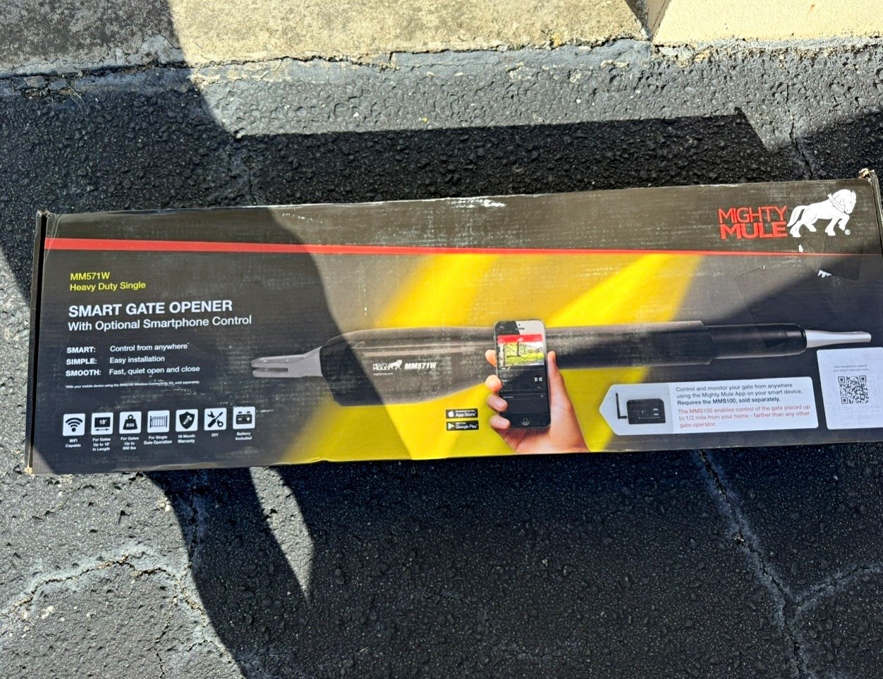 Mighty Mule MM571W Residential Smart Wi-Fi Gate Opener 1/2 HP 18ft 850lb Mighty Mule MM571W Residential Smart Wi-Fi Gate Opener 1/2 HP 18ft 850lb