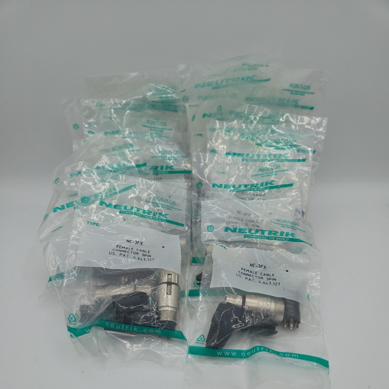 20x Neutrik NC3FX 3-Pin Female XLR Cable Connectors New 
