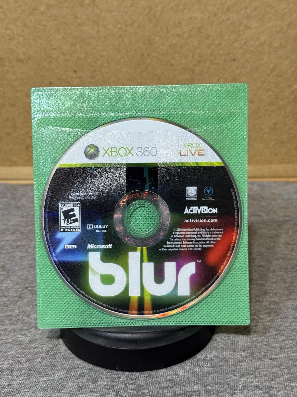Blur (Microsoft Xbox 360, 2010) Disc Only