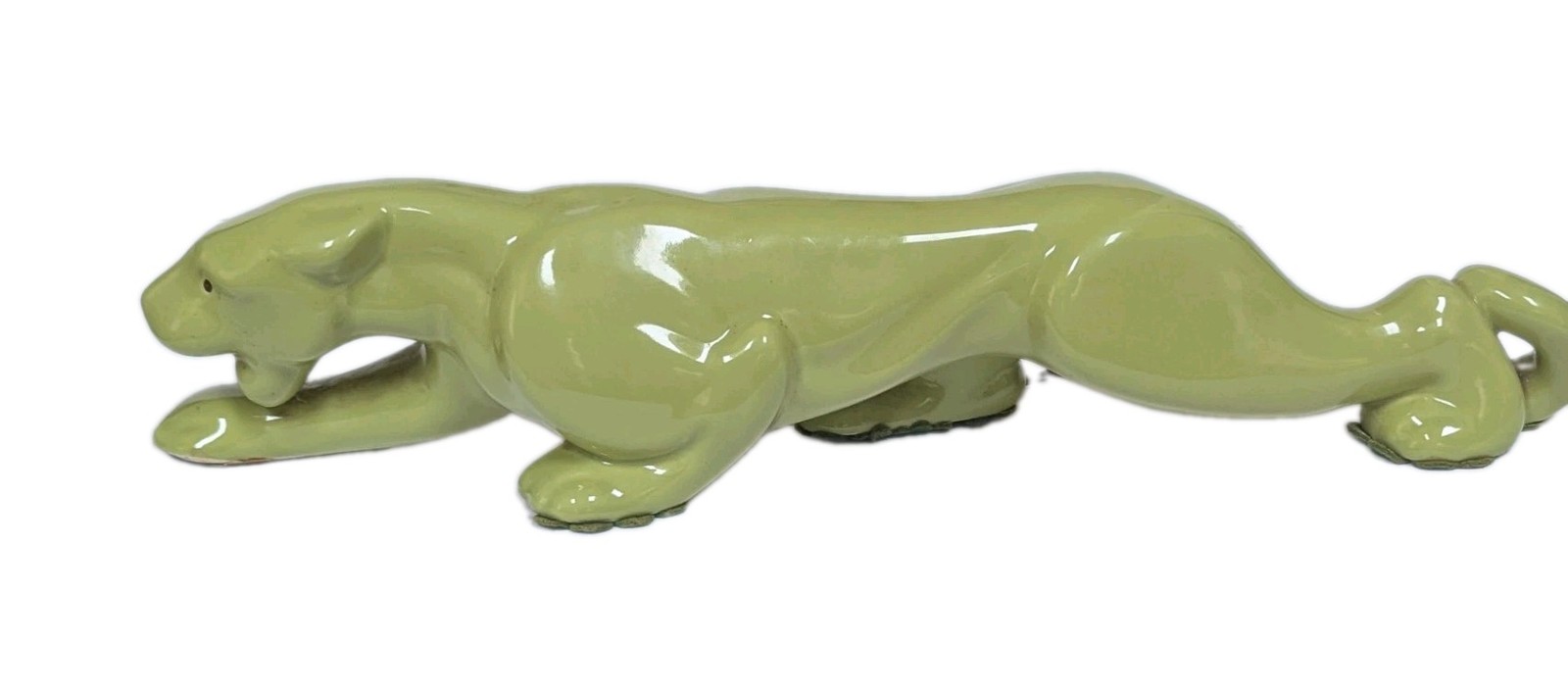 MID-CENTURY MODERN MCM CHARTREUSE PANTHER TV LAMP (1950\'s-60\'s)