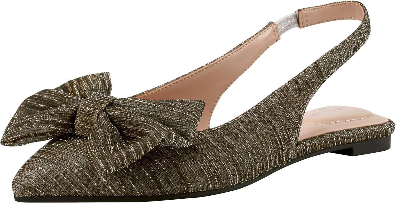 Bandolino Simona Ballet Flats – Bronze – Size 10M – Synthetic – New in Box