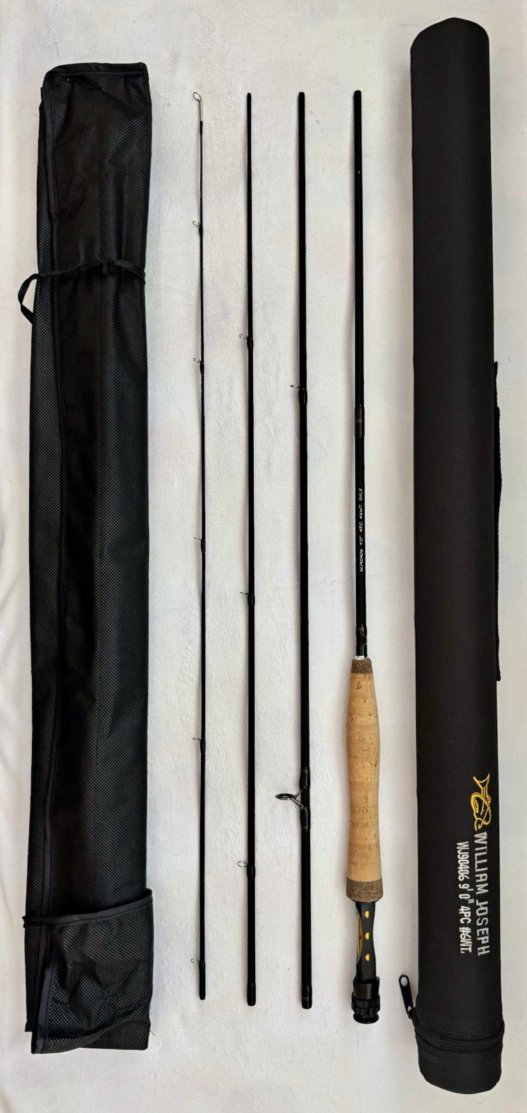 William Joseph WJ9046 Fly Rod 9\' 6wt 4pc Fast Action Graphite Cork Tube/Bag
