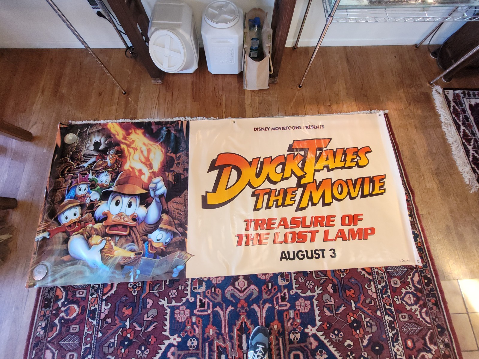 Ultra Rare 1990 DuckTales Movie 9ft Vinyl Theater Banner Disney Promo