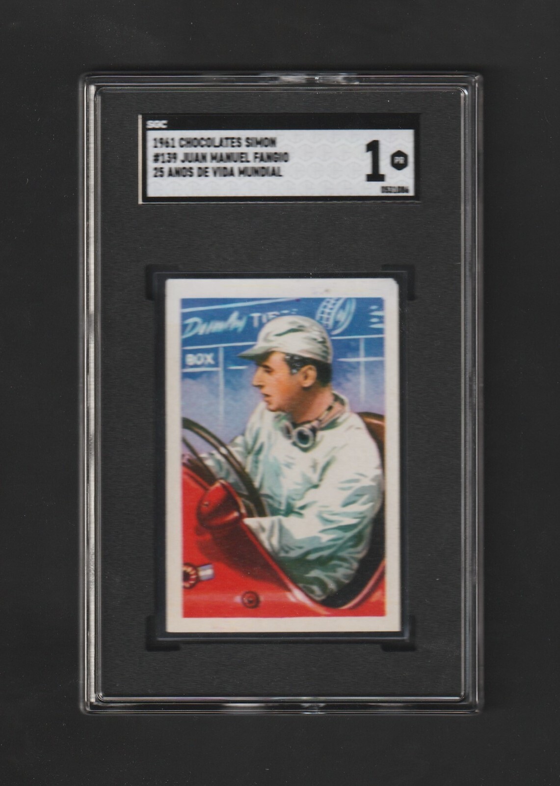 1961 Chocolates Simon JUAN Manuel FANGIO #139  ~~ SGC Nice ~~  Extremely Rare