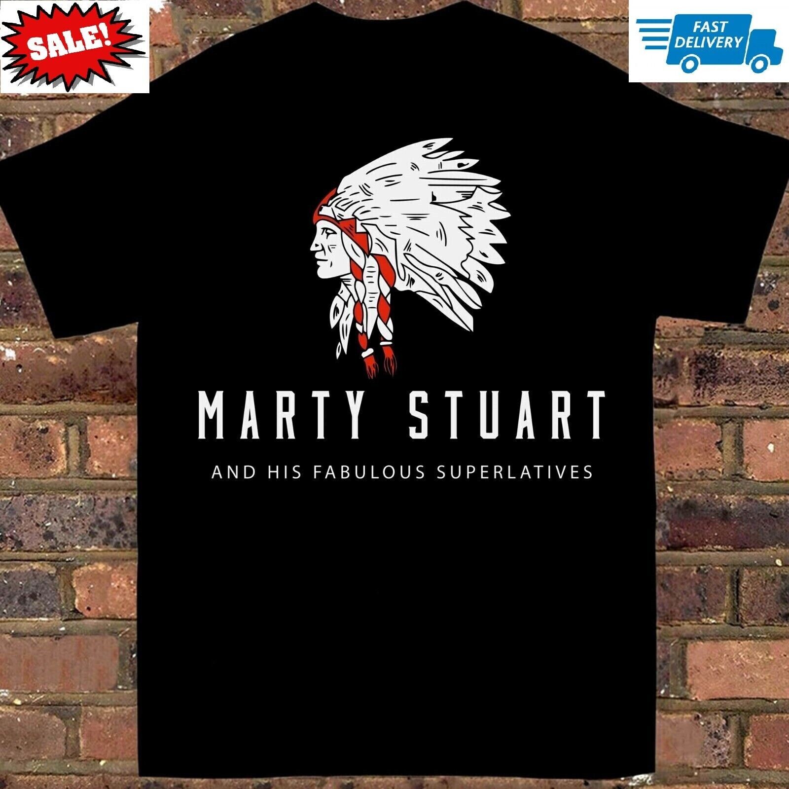 New Marty Stuart Tour Shirt Short Sleeve Black mens Unisex S-2345XL New Marty Stuart Tour Shirt Short Sleeve Black mens Unisex S-2345XL