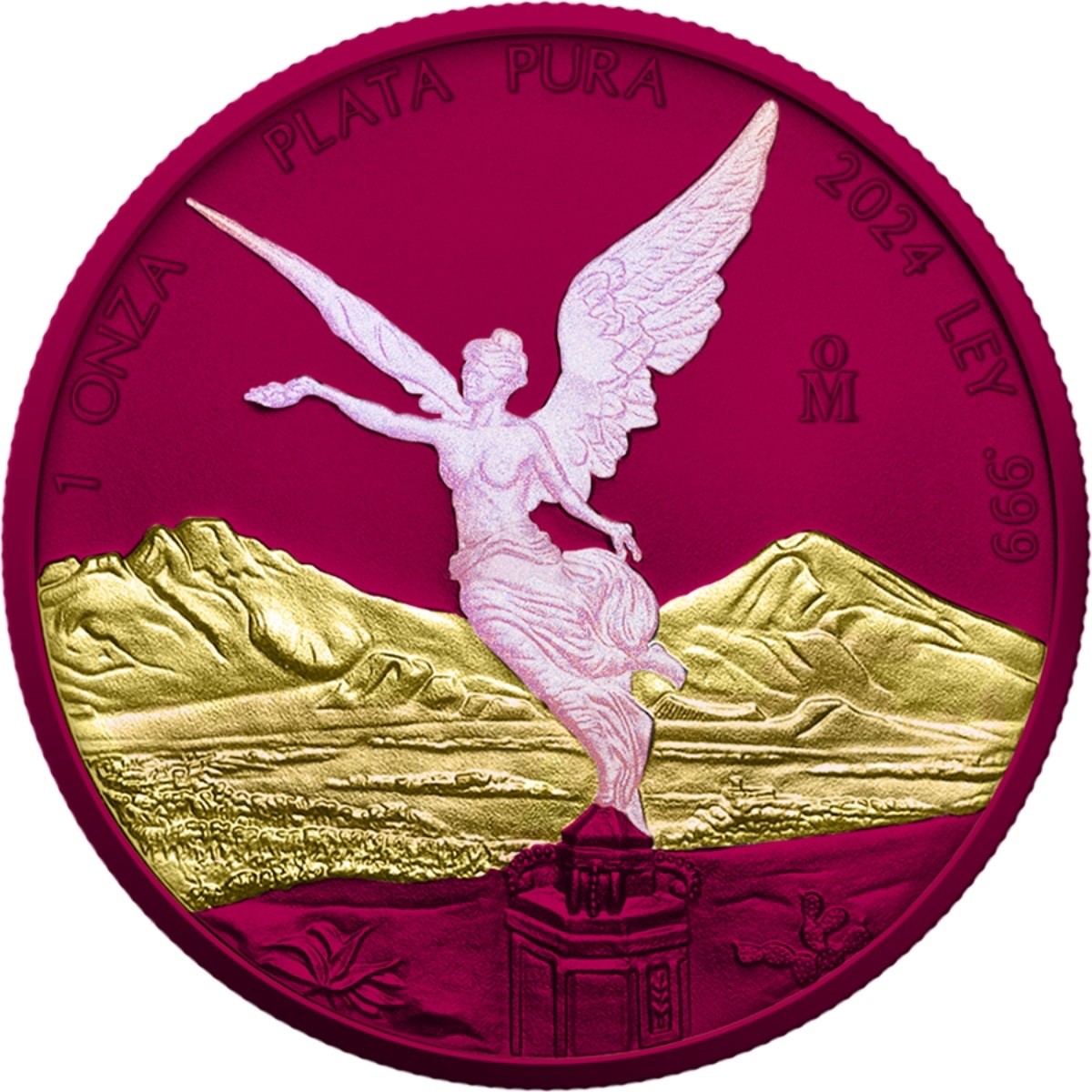 2024 Mexican Libertad space pink 1 oz silver coin 2024 Mexican Libertad space pink 1 oz silver coin