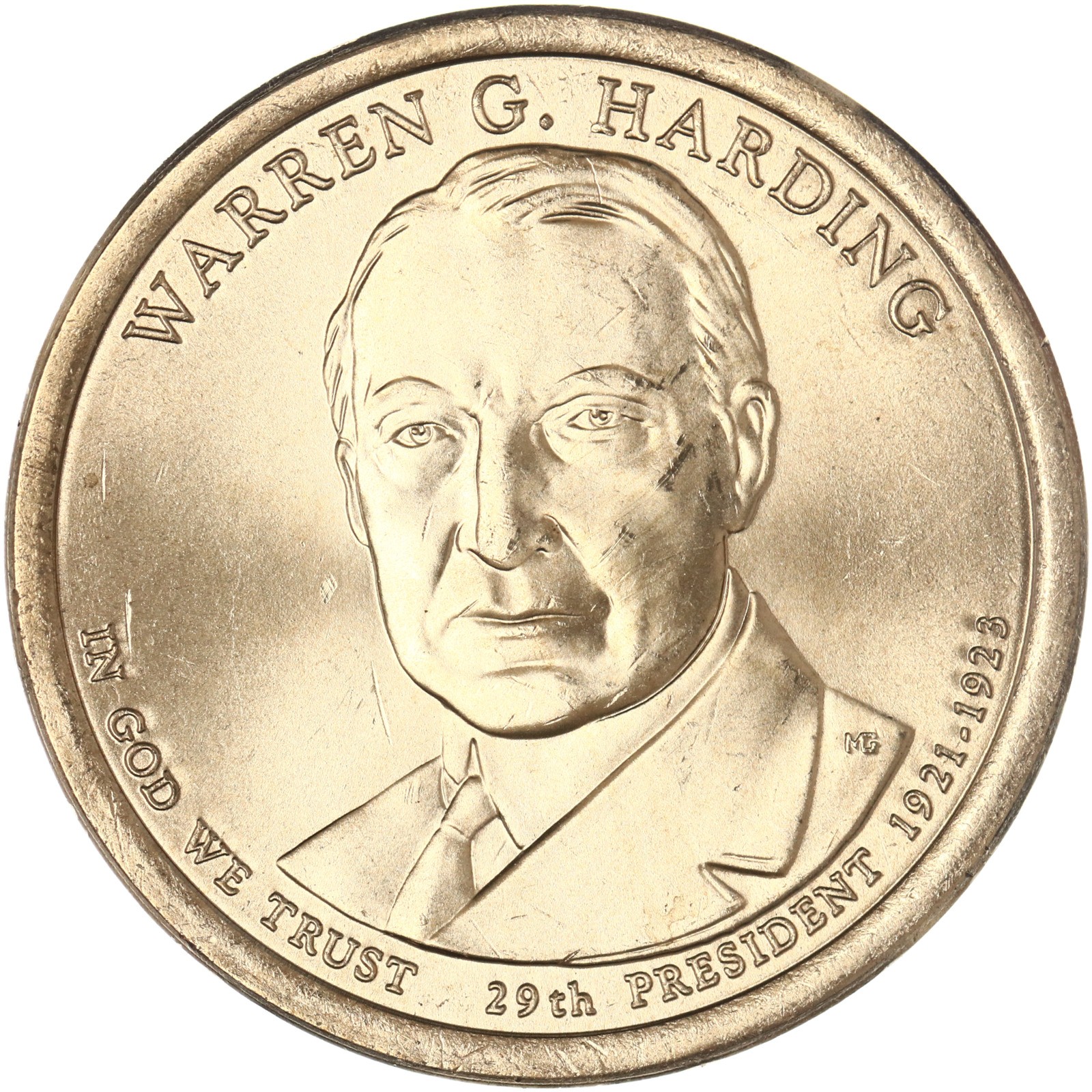 2014 D Presidential Dollar Warren G Harding Choice BU Clad