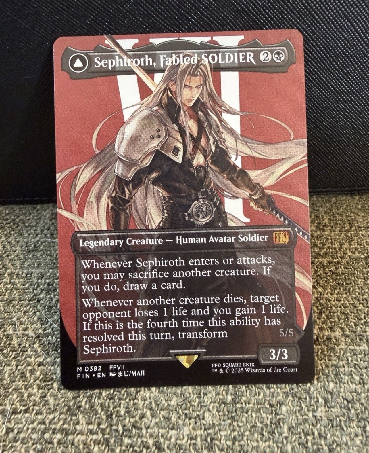 MTG Final Fantasy English Sephiroth, Fabled Soldier Borderless 0382 Non-Foil
