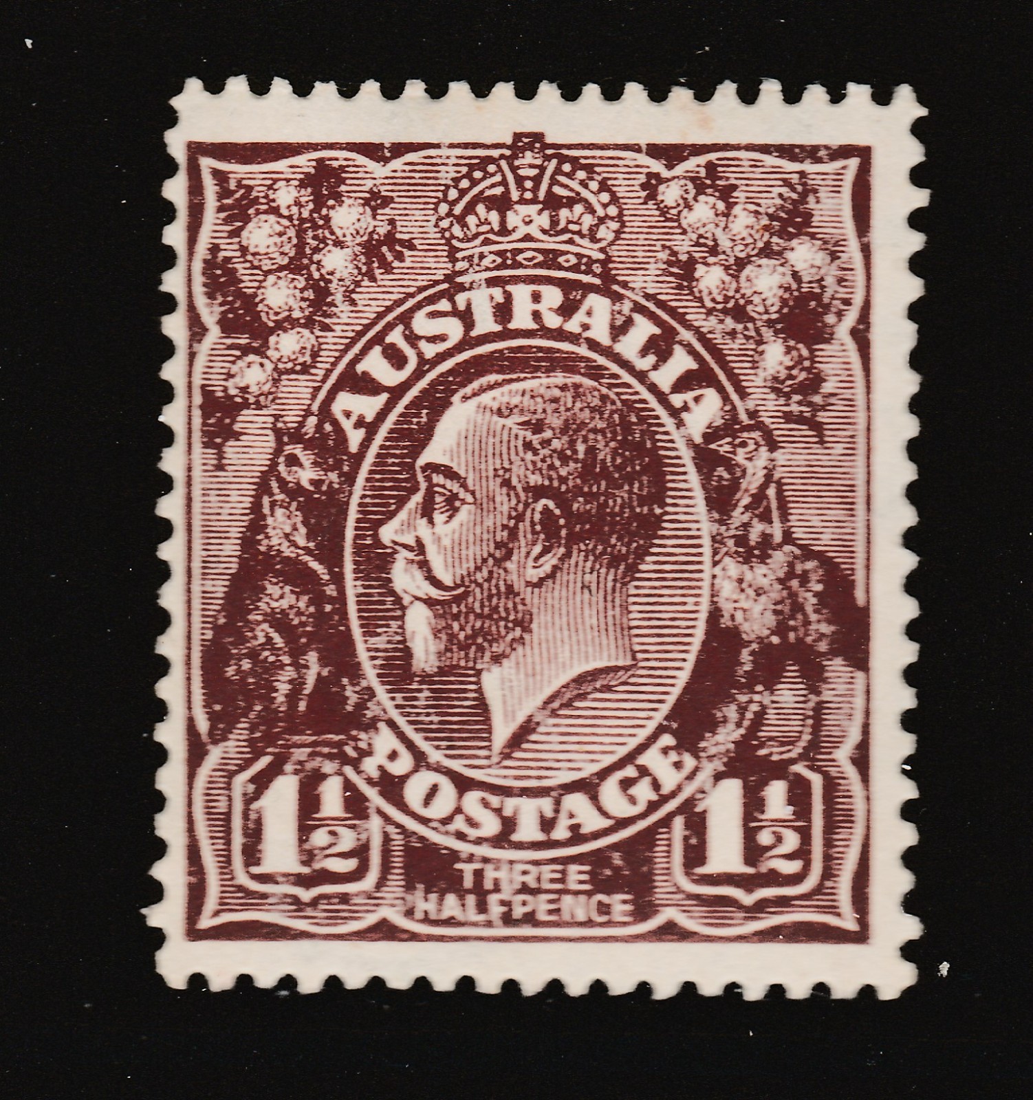 1918 KGV LMW 1½d BROWN MINT UNHINGED BW 86 $30.00 1918 KGV LMW 1½d BROWN MINT UNHINGED BW 86 $30.00