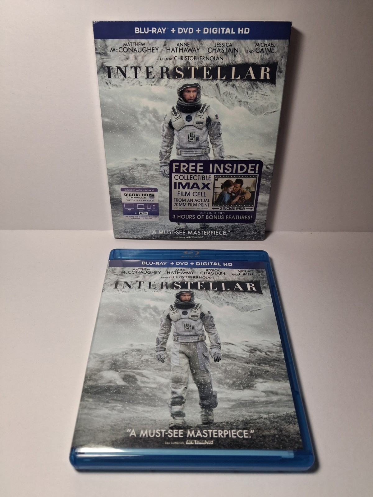 Interstellar Bluray/DVD Combo Pack 2015 + Slipcover (NO CELL) Interstellar Bluray/DVD Combo Pack 2015 + Slipcover (NO CELL)