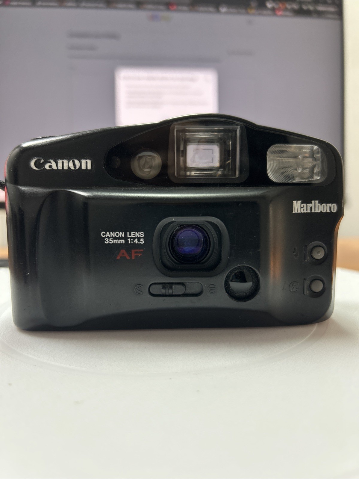 Canon Sure Shot Owl AF Marlboro 35mm Point And Shoot Film Camera