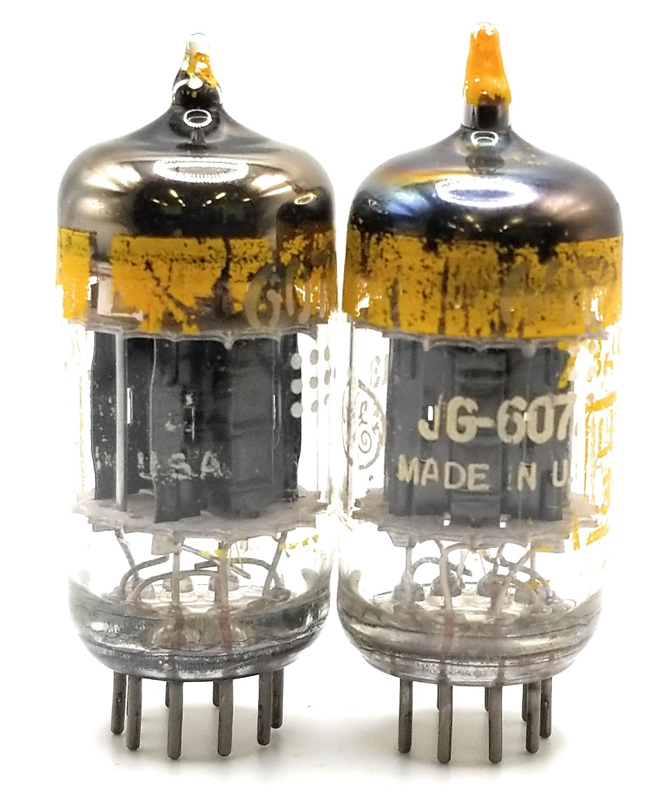 Matched Pair JG-6072 GE/LEAR Vacuum Tube 12AY7 Military Grade Amplitrex TESTED