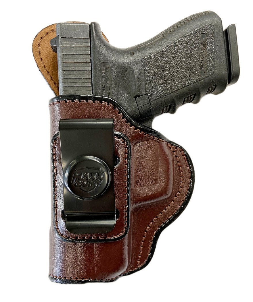 IWB Brown Full Grain Leather Holster by Maxx Carry - Total Comfort Choose Model