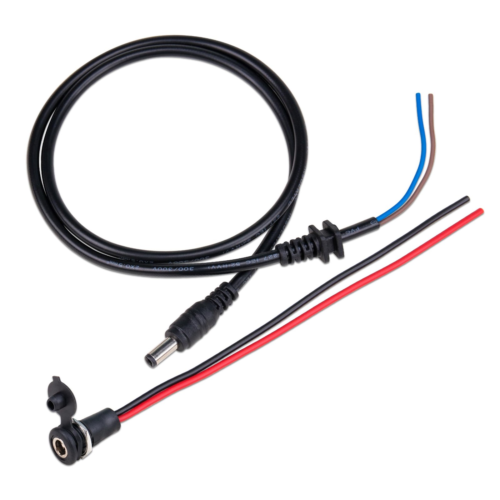 SaiDian 1Set Charging Wire 2.1mm DC Connector for 36V 48V 60V 5.5mm, Black