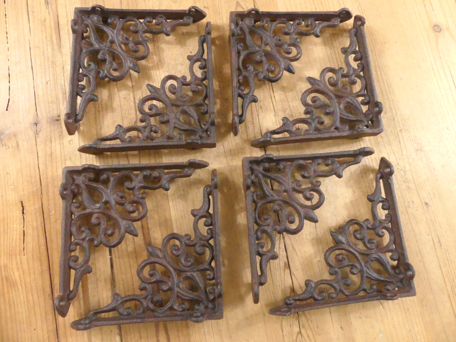 8 Antique Style Shelf Brace Wall Bracket Cast Iron Brackets Corbels Victorian 