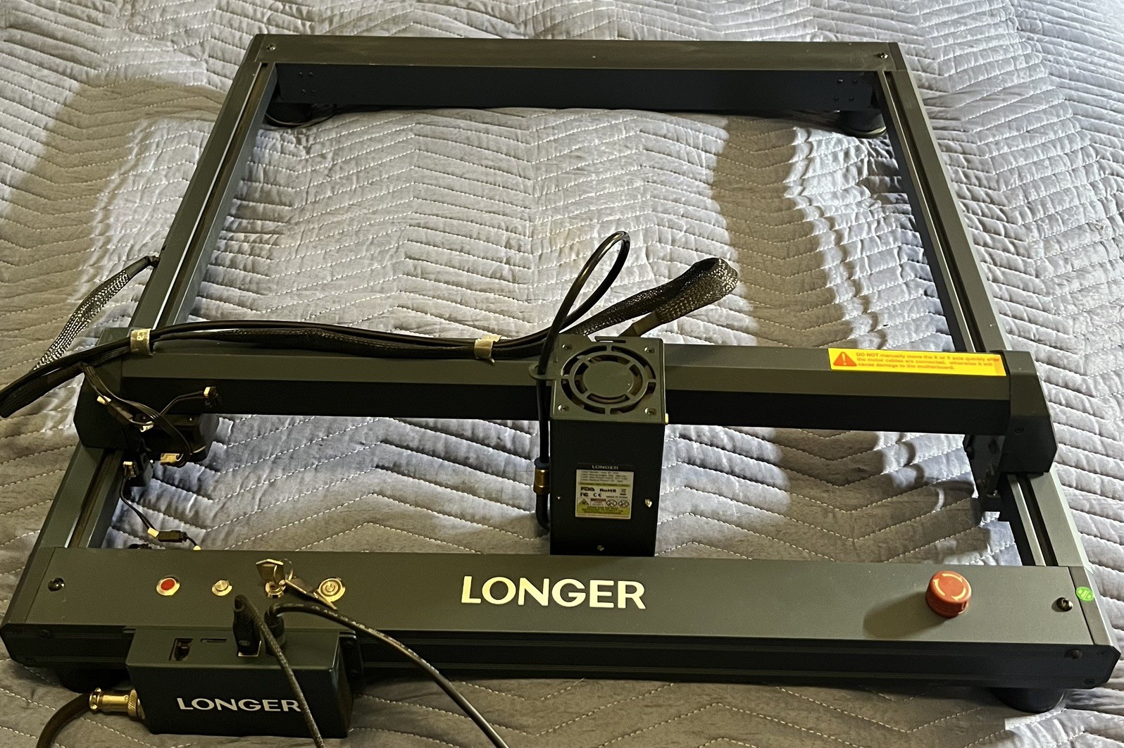 Longer Laser B1 30W Laser Engraver Cutter with Auto Air Assist &  test material 