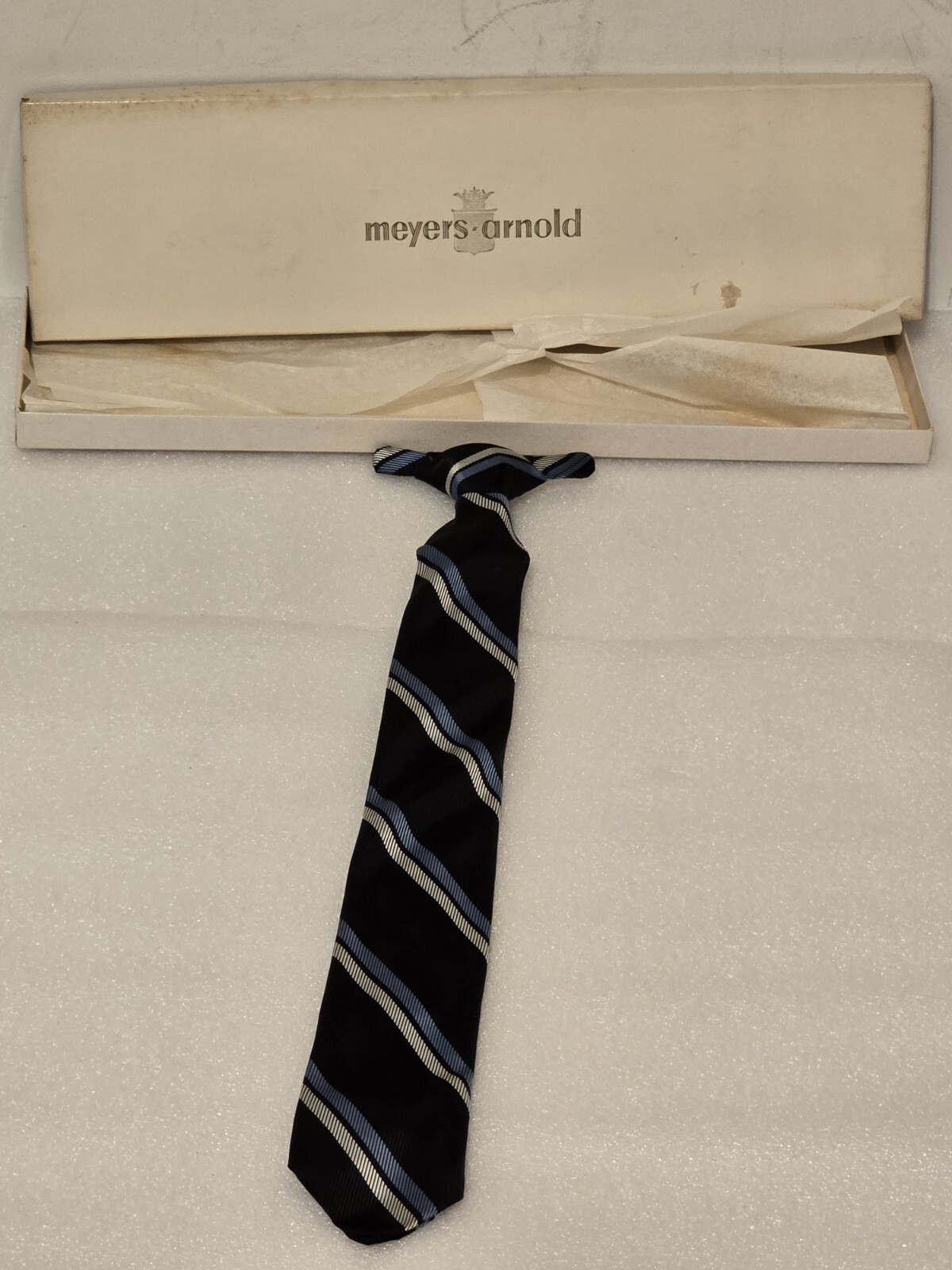 Archdale Vintage Clip On Tie /w Meyers Arnold Box Wear With Blue Or Gray Suit