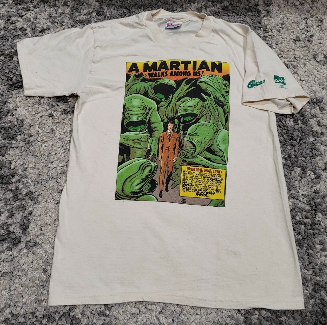 Vintage 1998 Marvel Comics The Martians Kirby & Ayers T-Shirt Men Sz Small RARE