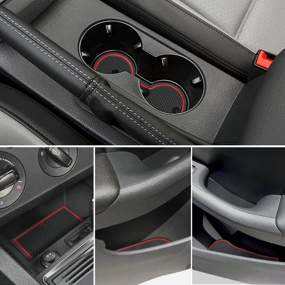 Anti-dust Masts for Volkswagen Jetta 2013-2018 Accessories Cup Holder Insert Set