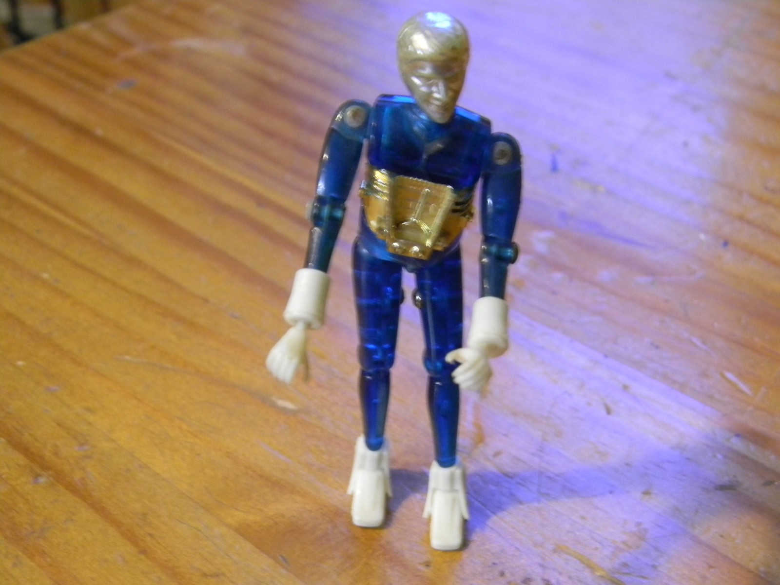 Vintage Micronauts Time Traveler *Blue Translucent* Action Figure - Complete
