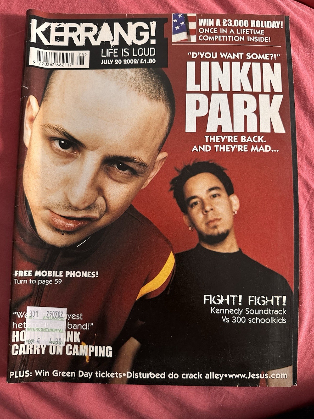 Kerrang Uk Magazine 2002 Linkin Park Sonic Youth
