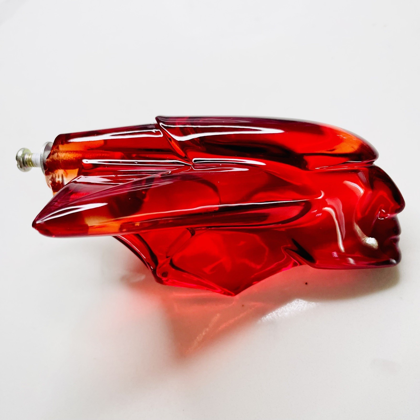 🇺🇸 1954 Pontiac Hood Ornament Insert Ruby Red