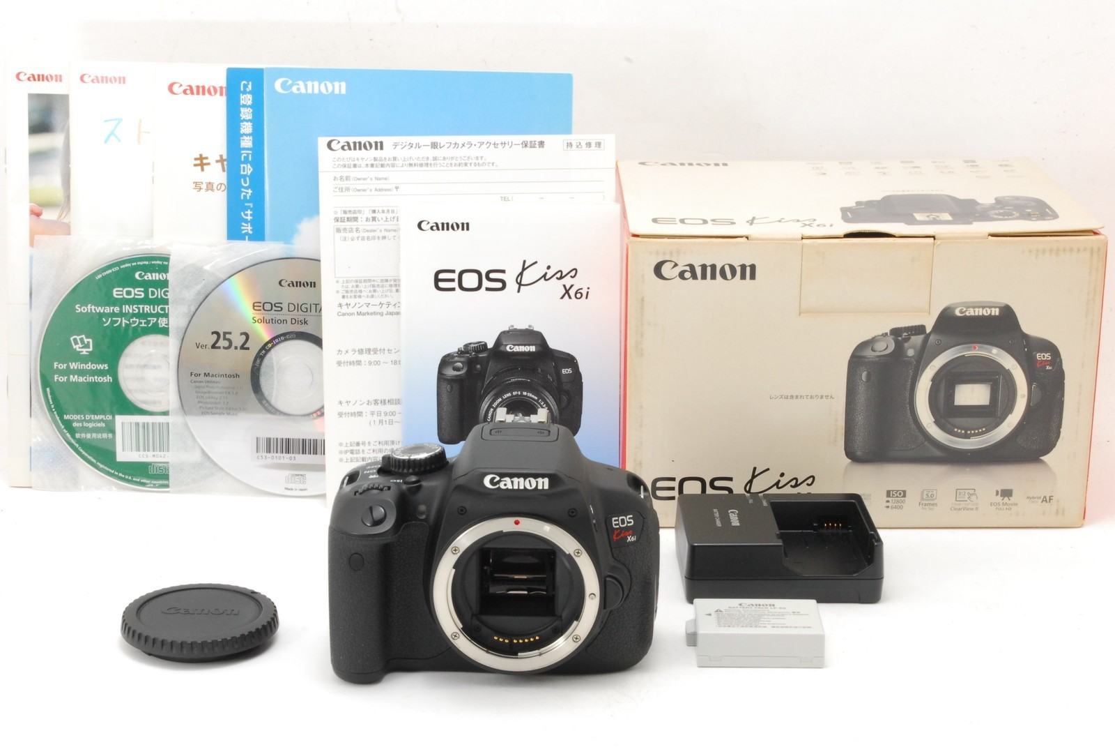 SC990 [Almost UNUSED] Canon Digital SLR Camera EOS Kiss X6i Body 18.0 MP w/ Box