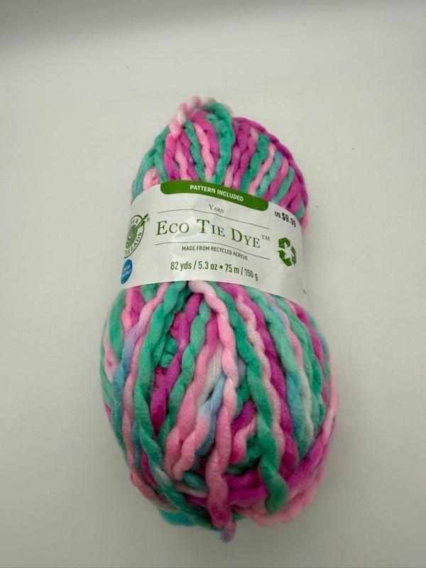 Loops and Threads Yarn Eco Tie Dye Jumbo 7 Color Pop Art 5.3 Oz 82 Yards New Loops and Threads Yarn Eco Tie Dye Jumbo 7 Color Pop Art 5.3 Oz 82 Yards New
