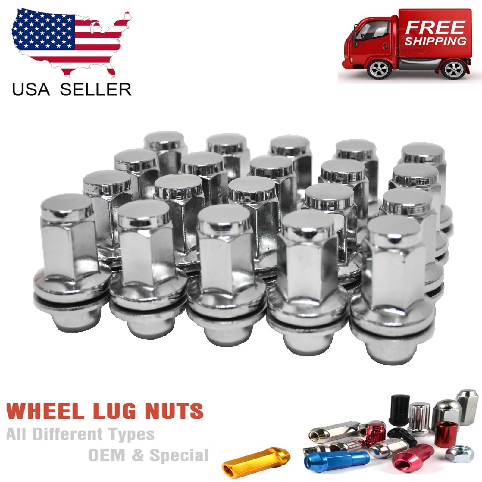 20PCS OEM FACTORY LUG NUT 14X1.5 MAG SEAT FITS FOR TOYOTA TUNDRA 2007-2019