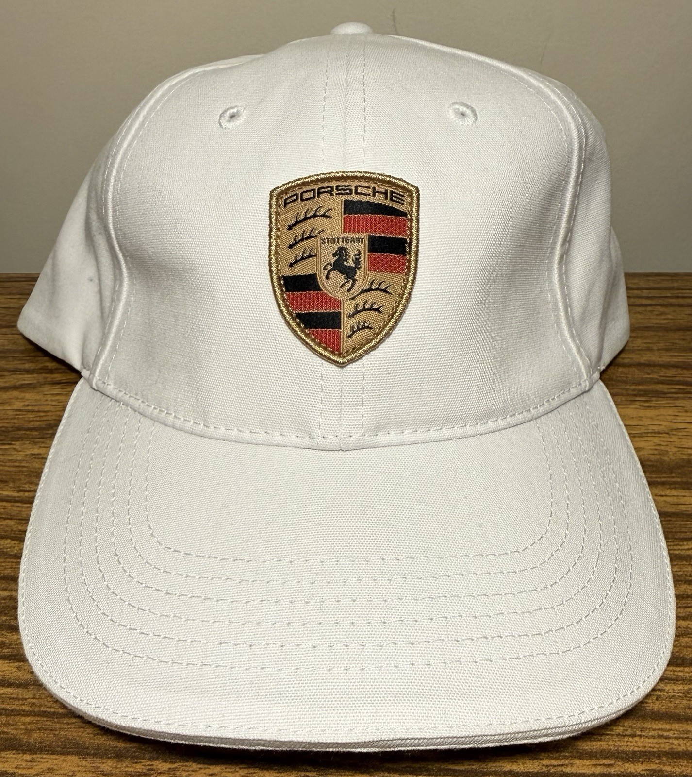 Porsche Lifestyle Crest Baseball Cap White NWT Adjustable WAP6100020TWCE JDB