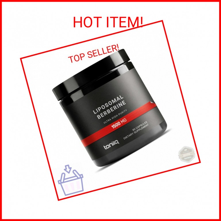 Toniiq Liposomal Berberine – High-Strength 1,500mg Complex with LipoAvail® –Weig Toniiq Liposomal Berberine – High-Strength 1,500mg Complex with LipoAvail® –Weig